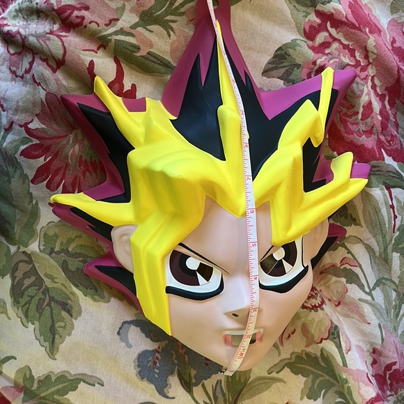 Vtg 1996 Kazuki Takahashi Yu Gi Oh Anime Plastic Mask Costume Halloween Cos Play - Picture 7 of 16